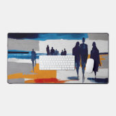 Poststormzwervers – Abstracte figuren Bureaumat (Keyboard & Muis)