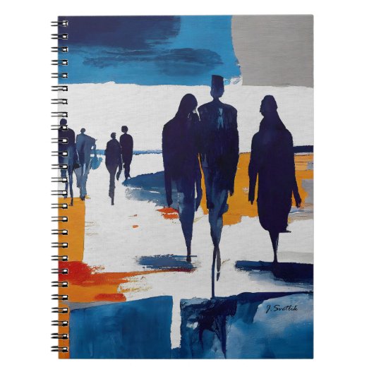 Poststormzwervers – Abstracte figuren Notitieboek (Voorkant)