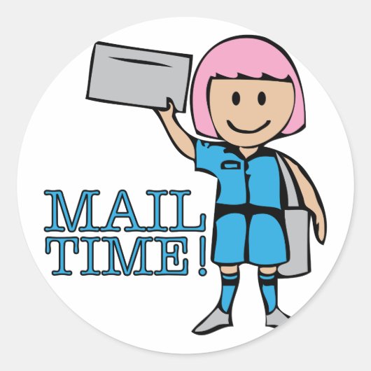 posttijd ronde sticker (Voorkant)