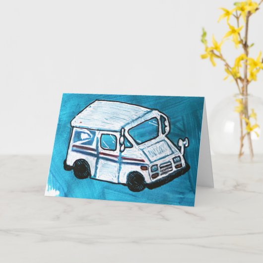 posttransportvoertuig kaart (Gele Bloem)