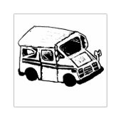 posttransportvoertuig rubberstempel (Afrduk)
