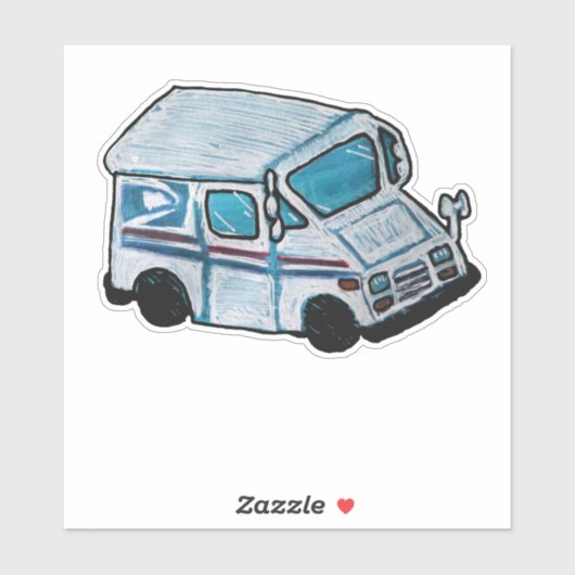 posttransportvoertuig sticker (Vel)