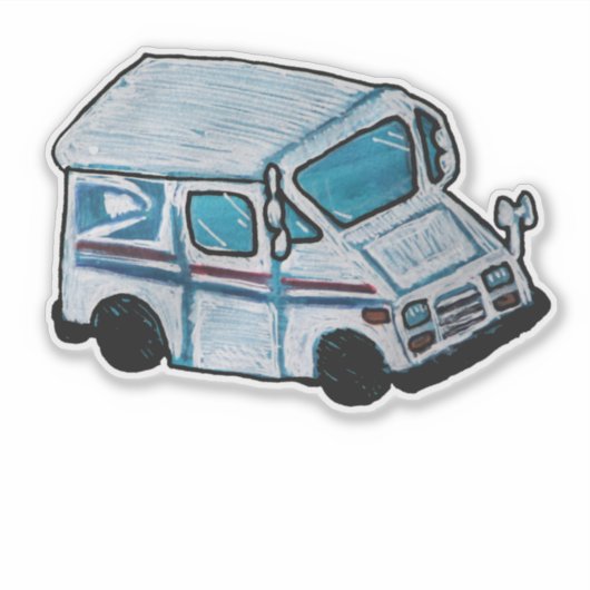posttransportvoertuig sticker (Voorkant)
