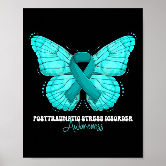 Posttraumatische stressstoornis Bewustheid maand B Poster (Voorkant)