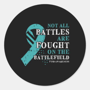 Posttraumatische stressstoornis bewustzijn Veteraa Ronde Sticker