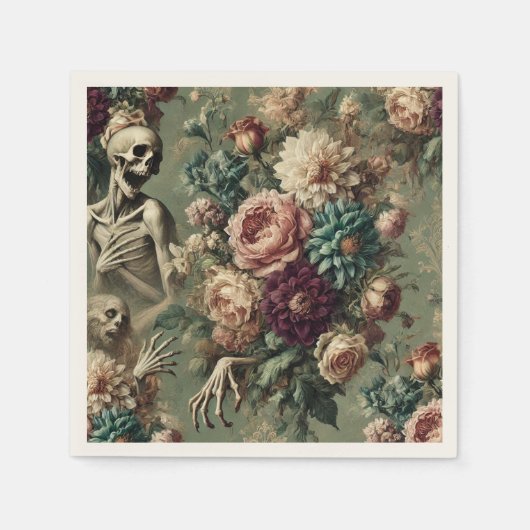 Postume Hartzeer – Gotisch Bloemendesign Servet (Voorkant)