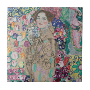 Postuum portret van Ria Munk door Gustav Klimt Tegeltje