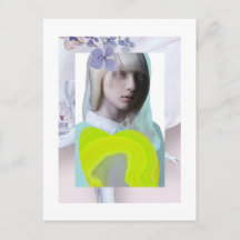 Postuumkaart voor jonge pastel- en fluo-dochter