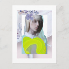 Postuumkaart voor jonge pastel- en fluo-dochter briefkaart