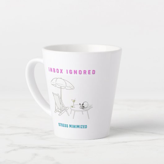 Postvak IN genegeerd, stress geminimaliseerd Latte Mok (Linkerhoek)