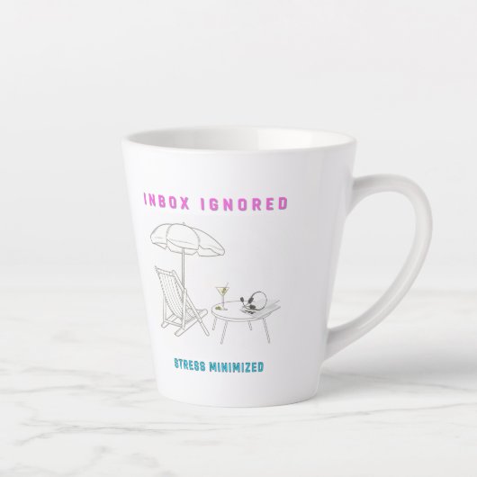 Postvak IN genegeerd, stress geminimaliseerd Latte Mok (Rechts)