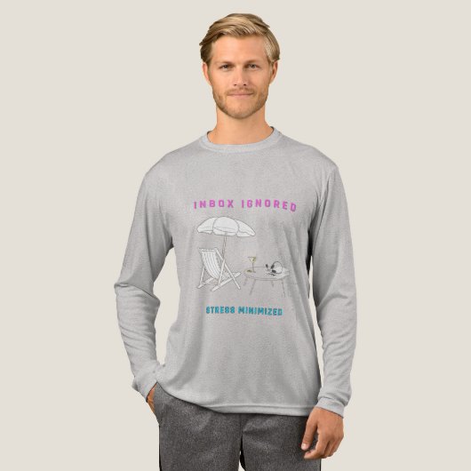 Postvak IN genegeerd, stress geminimaliseerd Tri-Blend Shirt (Voorkant)