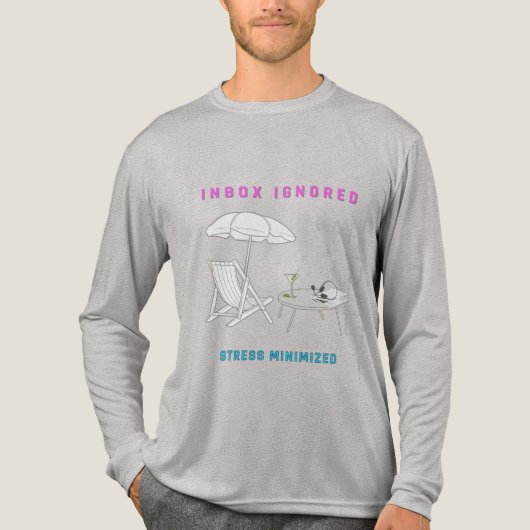 Postvak IN genegeerd, stress geminimaliseerd Tri-Blend Shirt (Voorkant volledig)