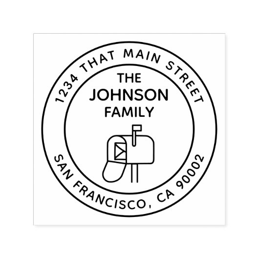 Postvak, retouradres  zelfinktende stempel (Design)