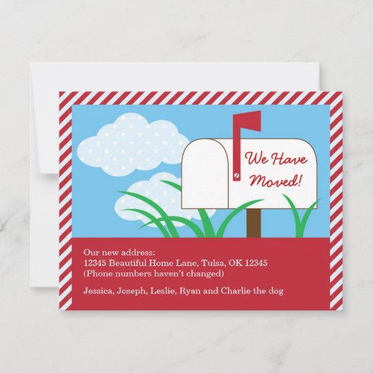 Postvak We hebben creditcard verplaatst Aankondiging (Voorkant)