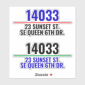 Postvaknummers adres sticker (Vel)