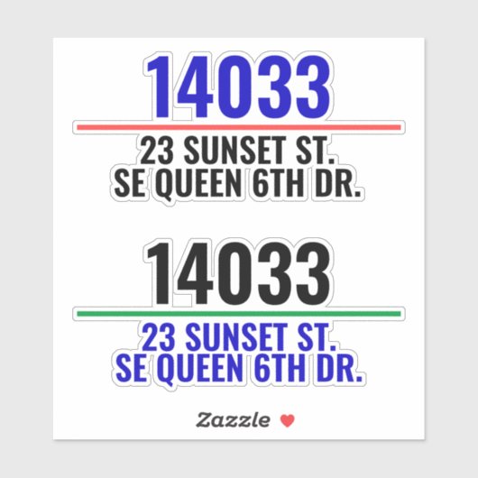 Postvaknummers adres sticker (Vel)