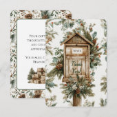 Postvervoerder Bedankt Kaart Vakantie Mailbox (Voorkant / Achterkant)