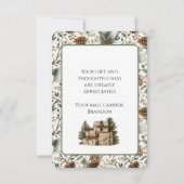 Postvervoerder Bedankt Kaart Vakantie Mailbox (Achterkant)