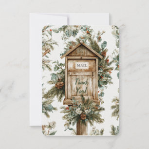 Postvervoerder Bedankt Kaart Vakantie Mailbox