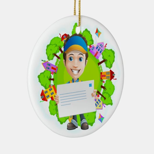 Postvervoerder / bezorger - SRF Keramisch Ornament (Rechts)