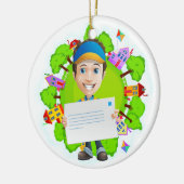 Postvervoerder / bezorger - SRF Keramisch Ornament (Links)