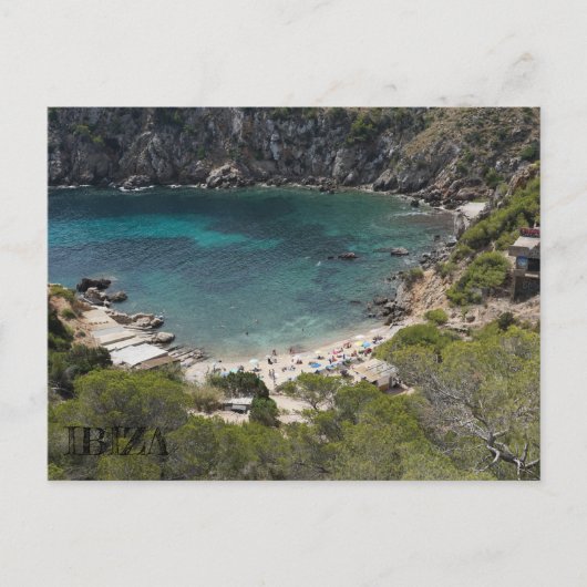 postvista de una playa en Ibiza Briefkaart (Voorkant)