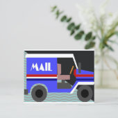 postvrachtwagen briefkaart (Staand voorkant)
