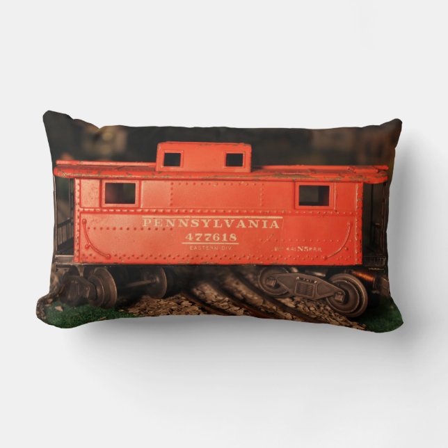 Postwar Lionel Trains Caboose Pillow Kussen (Voorkant)