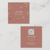 Postwissel Kantoor Logo QR-code Vierkante Visitekaartje (Voorkant / Achterkant)