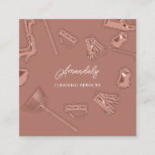 Postwissel Kantoor Logo QR-code Vierkante Visitekaartje (Voorkant)