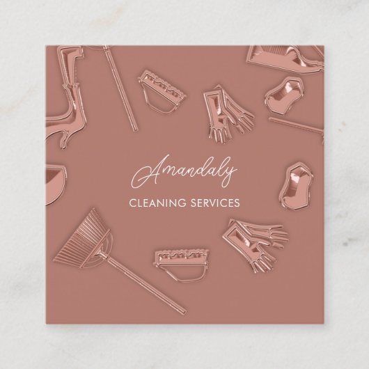 Postwissel Kantoor Logo QR-code Vierkante Visitekaartje (Voorkant)