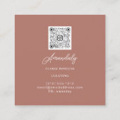 Postwissel Kantoor Logo QR-code Vierkante Visitekaartje (Achterkant)
