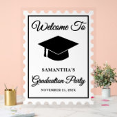  postzegel afstudeerfeest welkom acryl bord (Huwelijk)