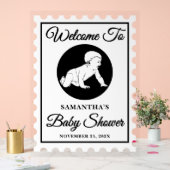  postzegel Baby shower Welkom Acryl Bord (Huwelijk)