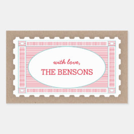 postzegel cadeau Label Sticker