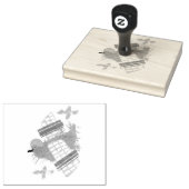 postzegel duivenvliegtuig rubberstempel (Gestempeld)