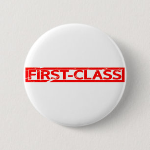 Postzegel eerste klas ronde button 5,7 cm
