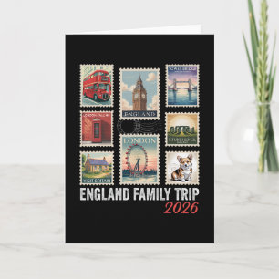 Postzegel Engeland Familie Reis 2026 London Eye Kaart