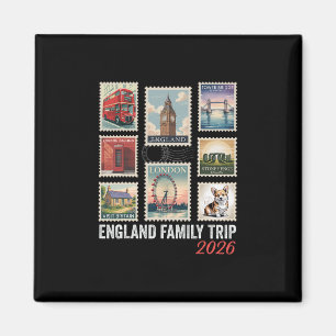 Postzegel Engeland Familie Reis 2026 London Eye Magneet