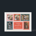 Postzegel Foto Collage Kerst Kaart<br><div class="desc">Verspreid feestvreugde met onze gepersonaliseerde kerstkaart, ontworpen om de warmte en vreugde van uw gezin vast te leggen. Pas het aan met uw favoriete foto, oprechte boodschap en unieke details voor een echt gedenkwaardige begroeting. Perfect voor het verzenden van vakantiewensen naar geliefden in de buurt en ver weg, onze hoogwaardige...</div>