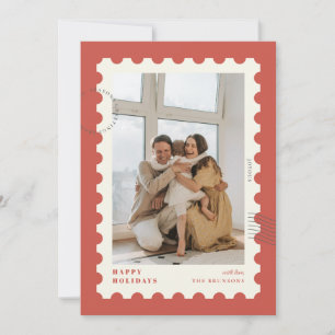 Postzegel Fotolijst Kerstmis Feestdagenkaart