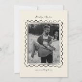 Postzegel Handgetekende Save The Date Kaart (Achterkant)