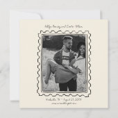 Postzegel Handgetekende Save The Date Kaart (Achterkant)