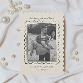 Postzegel Handgetekende Save The Date Kaart