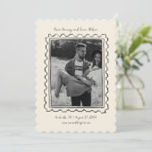 Postzegel Handgetekende Save The Date Kaart (Staand voorkant)