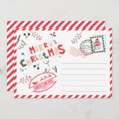  postzegel Kantoor kerst Feestdagenkaart (Voorkant / Achterkant)