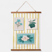  postzegel Keuken Print | Retroblauw