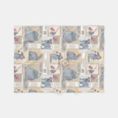 Postzegel Kwekerij print Babydeken Fleece Deken (Voorkant (Horizontaal))