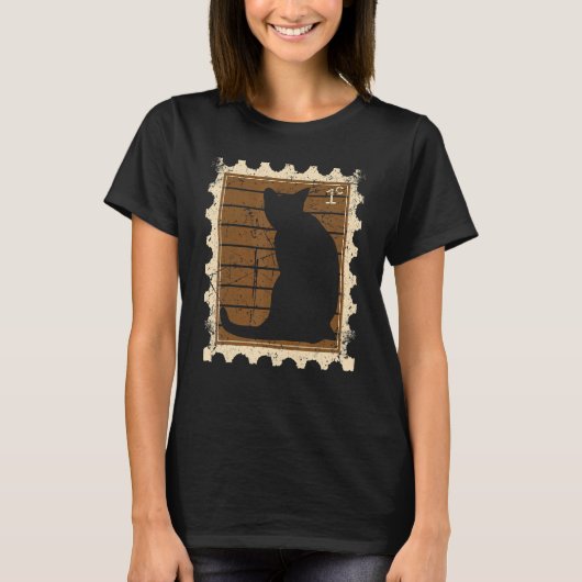 Postzegel Met Een Kat 1 T-shirt (Voorkant)
